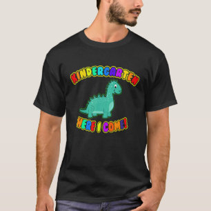 Kindergarten Back To School Student Teacher Dinosa T-Shirt