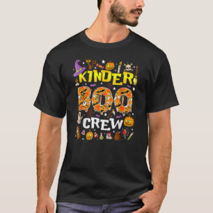 Kindergarten Boo Crew Cute Ghost Halloween Teacher T-Shirt