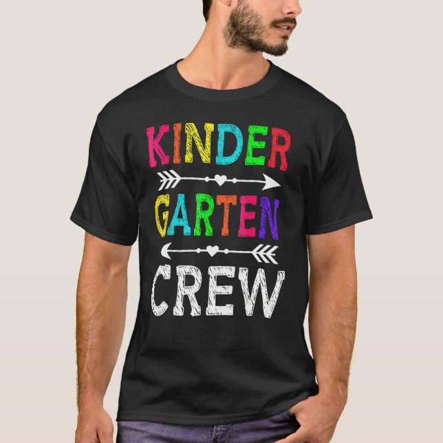 Kindergarten Crew Back To School  For Teacher Stud T-Shirt (Front)