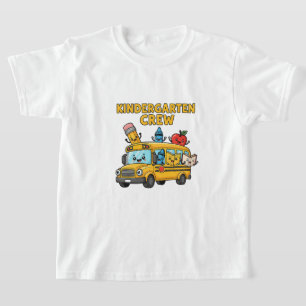 Kindergarten Crew   Cute Back to School Bus T-Shirt