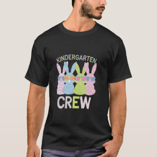 Kindergarten Crew Easter Bunny Egg Design T-Shirt