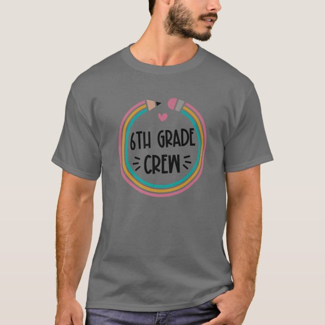 Kindergarten Crew Funny Teacher Student First Day T-Shirt (Front)