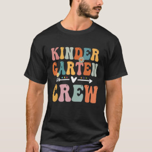 Kindergarten Crew Kinder Crew Retro First Day of T-Shirt