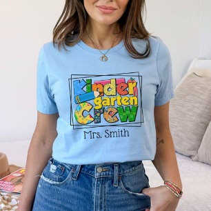 Kindergarten Crew Personalised Teacher T-Shirt