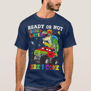 Kindergarten Dinosaur Monster Truck Back To School T-Shirt