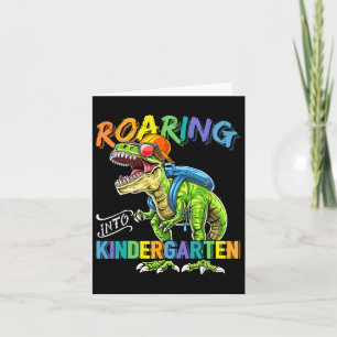 Kindergarten Dinosaur T Rex Back To School Boys Gi Card