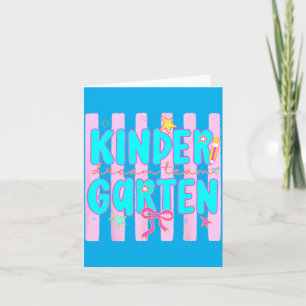 Kindergarten Dream Team For Teacher Student Back Card