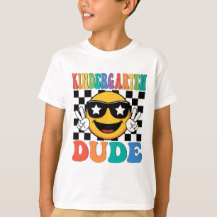 Kindergarten Dude 1st First Day Of School Boy Back T-Shirt