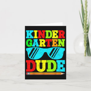 Kindergarten Dude Funny First Day Back To School S Card