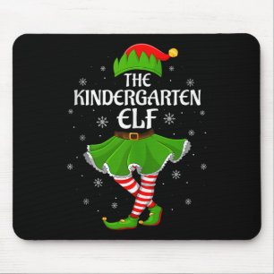 Kindergarten Elf Christmas Family Girls Women Elf  Mouse Pad