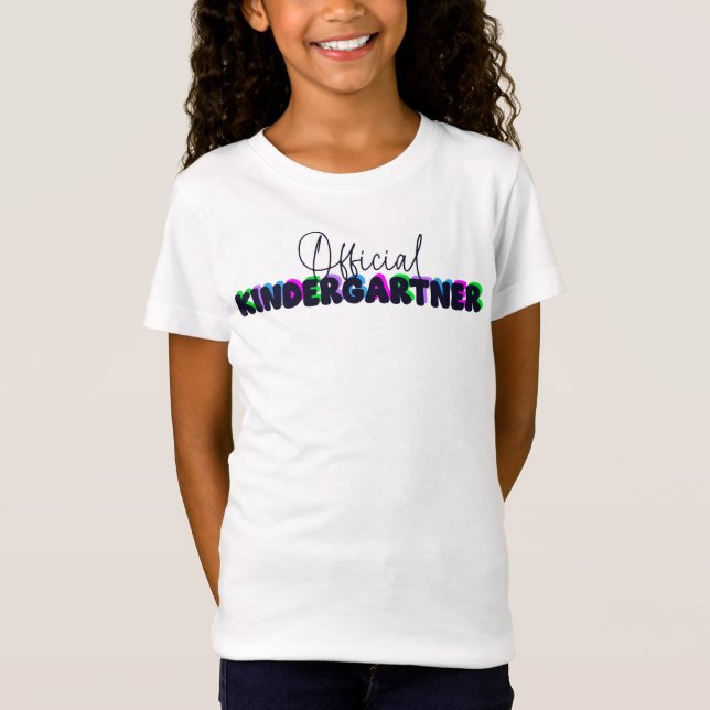 Kindergarten First Day Official Kindergartner PkBk T-Shirt (Front)