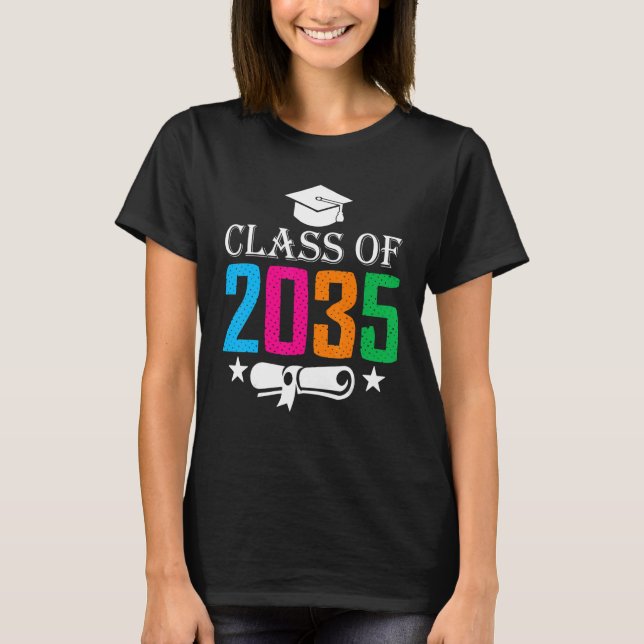 Kindergarten  for Boys Class of 2035 Senior T-Shirt (Front)