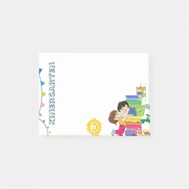 Kindergarten  fun and cute post-it notes (Front)