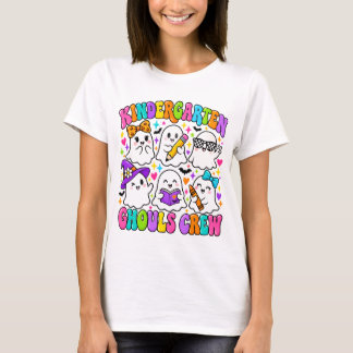 Kindergarten Ghouls Crew Colourful Cute Ghost T-Shirt