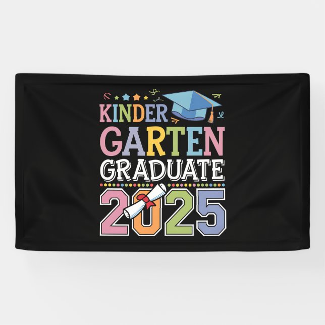 Kindergarten Graduate 2025 Graduation School Banner (Horizontal)