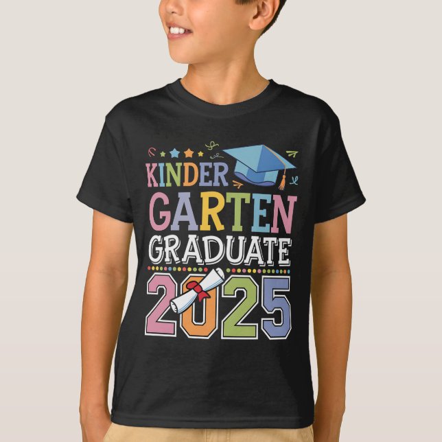 Kindergarten Graduate 2025 Graduation School T-Shirt (Front)