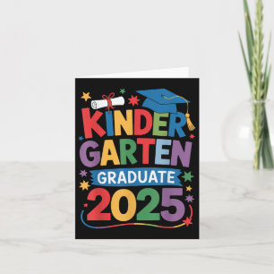 Kindergarten Graduate 2025 Prek Graduation Girls K Card