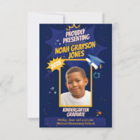 Kindergarten Graduate Custom Photo Announcement