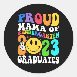 Kindergarten Graduation 2023 Groovy Graduate Shirt Classic Round Sticker