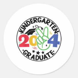 Kindergarten Graduation 2024 Graduate Last Day Of  Classic Round Sticker