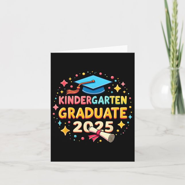 Kindergarten Graduation 2025 Graduate Kids Boys Gi Card (Front)