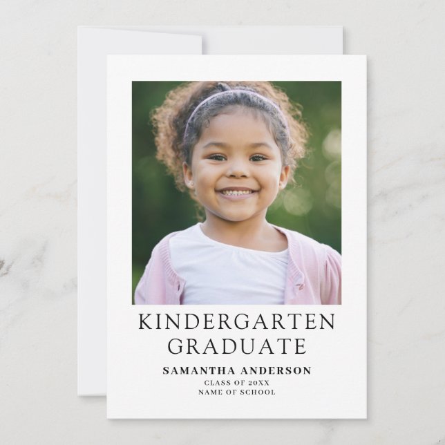 Kindergarten Graduation  Announcement (Front)