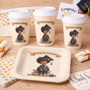 Kindergarten Graduation Celebration Illustration Paper Plate