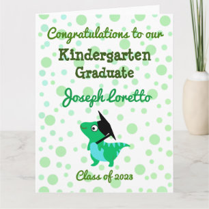 Kindergarten Graduation Congratulations T-REX Card