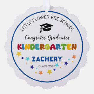 Kindergarten graduation custom name tree decoration card