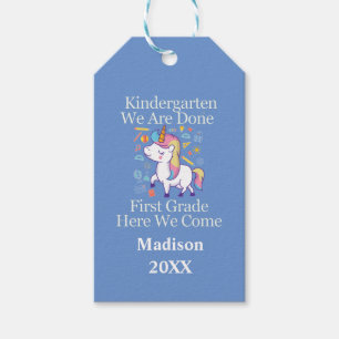 Kindergarten Graduation First Grade Unicorn Gift Tags