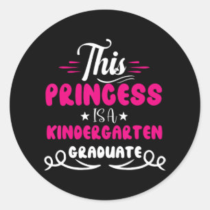 Kindergarten Graduation Last Day Of School Girls  Classic Round Sticker