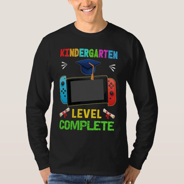 Kindergarten Graduation Level Complete Gamer 2023 T-Shirt (Front)