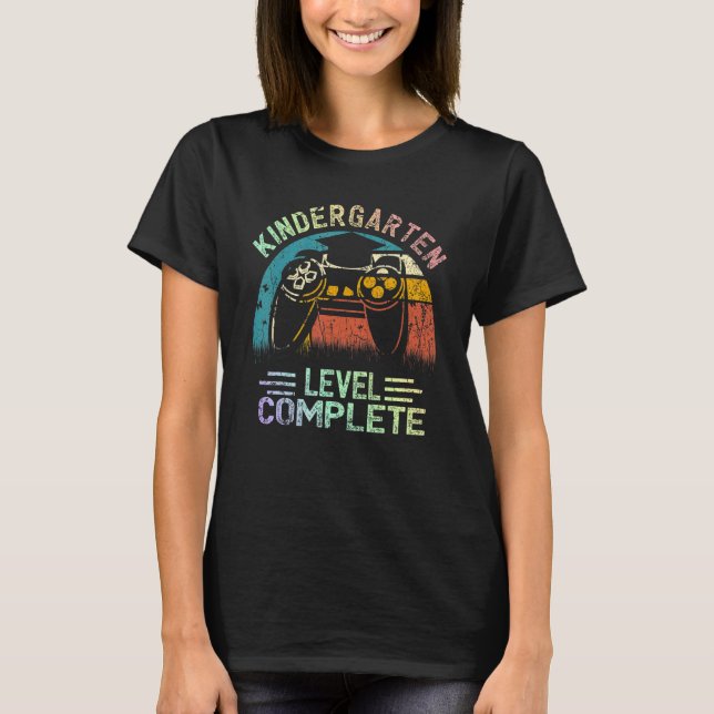 Kindergarten Graduation  Level Complete Video Game T-Shirt (Front)