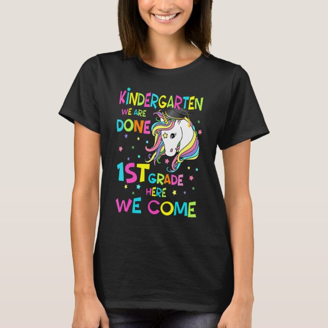 Kindergarten Graduation Magical Unicorn For Kids B T-Shirt (Front)