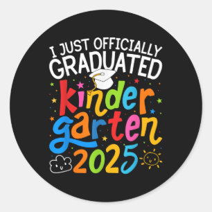 Kindergarten Graduation Officially Graduated Class Classic Round Sticker