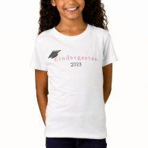 Kindergarten Graduation Pink Grad Cap T-Shirt