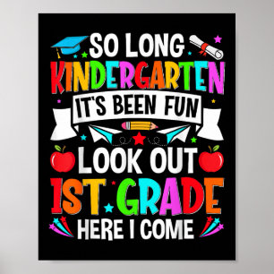 Kindergarten Graduation Shirt 2025 Kids Boys Girls Poster