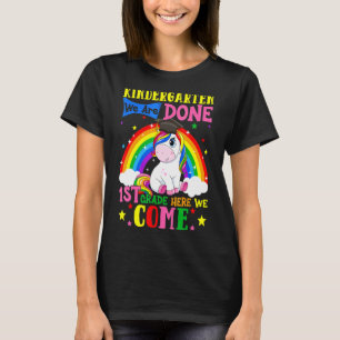 Kindergarten Graduation Unicorn Cute 1st Grade Her T-Shirt