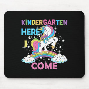 Kindergarten Here I Come School Kindergarten Girl  Mouse Pad