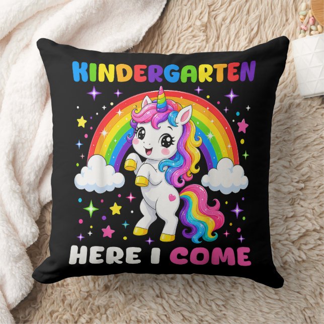  Kindergarten Here I Come Unicorn Back to School Cushion (Blanket)