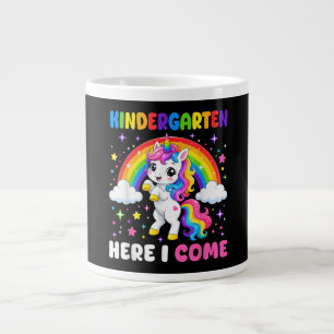 Kindergarten Here I Come Unicorn Back to School Large Coffee Mug