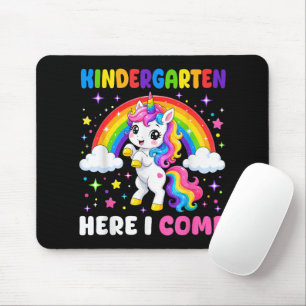 Kindergarten Here I Come Unicorn Back to School Mouse Pad