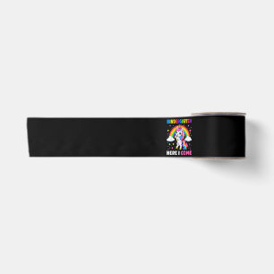Kindergarten Here I Come Unicorn Back to School Satin Ribbon