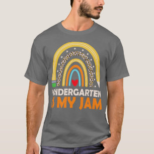 Kindergarten Is My Jam Back To School Rainbow Teac T-Shirt