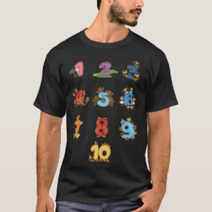 Kindergarten K 2 Number Counting Boys Girls Teache T-Shirt