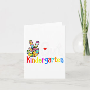 Kindergarten Last Day Of School Kindergarten Grad  Card