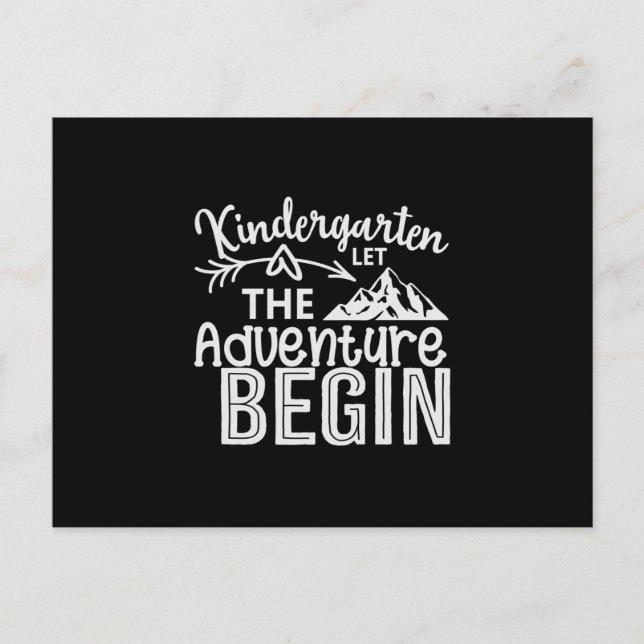 Kindergarten Let The Adventure Begin Postcard (Front)
