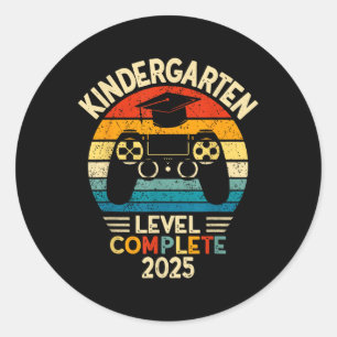 Kindergarten Level Complete 2025 Kindergarten Grad Classic Round Sticker