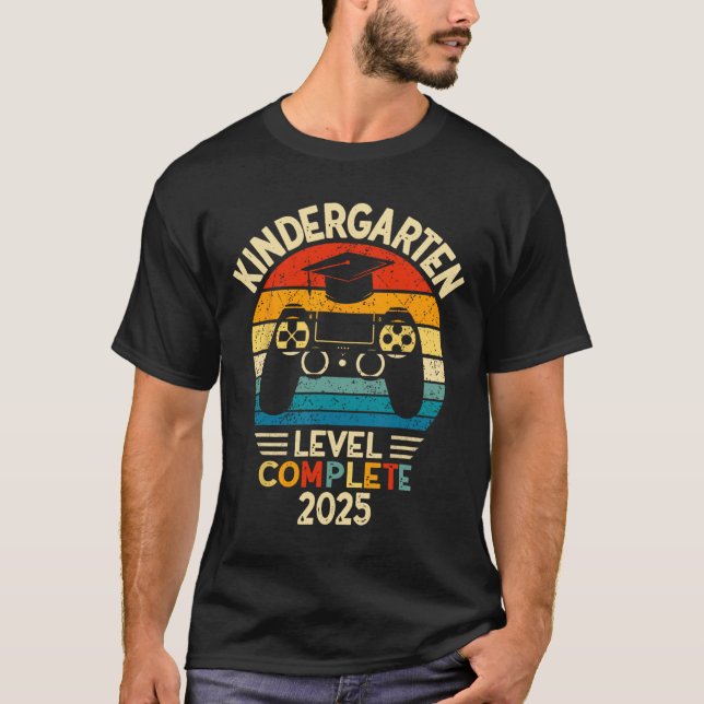 Kindergarten Level Complete 2025 Kindergarten Grad T-Shirt (Front)