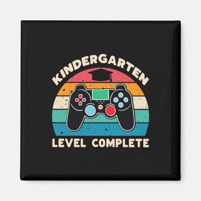 Kindergarten Level Complete Gamer Boy Kinder Gradu Magnet (Front)